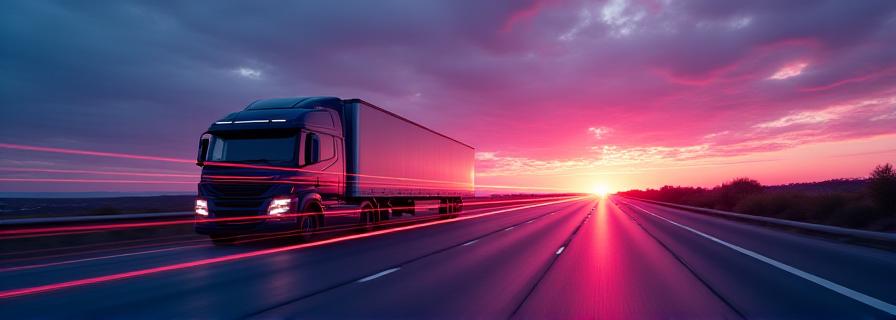 Modern logistics highway panorama