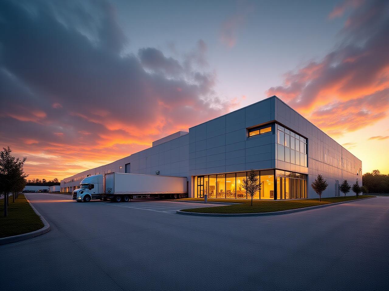 Modern trucking headquarters in Florida