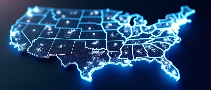 Digital logistics map showing regional FTL coverage and routes
